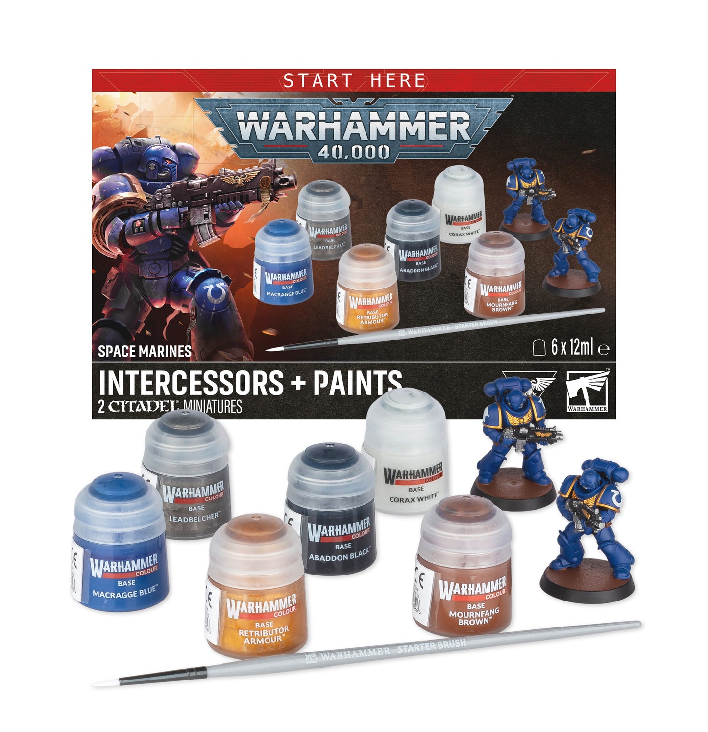 Space Marine Intercessors + Paints