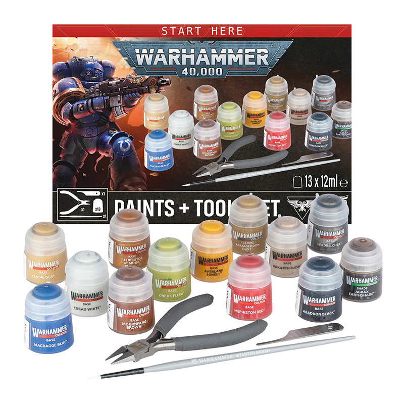 40K Paints + Tools Set
