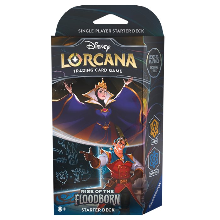 Lorcana Trading Card Game Set 2 Rise of the Floodborn- Starter Deck – Amber & Saphire