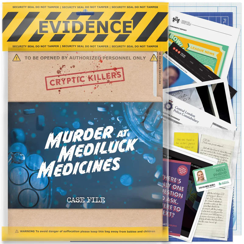Cryptic Killers - Murder at MediLuck Medicines (UK)