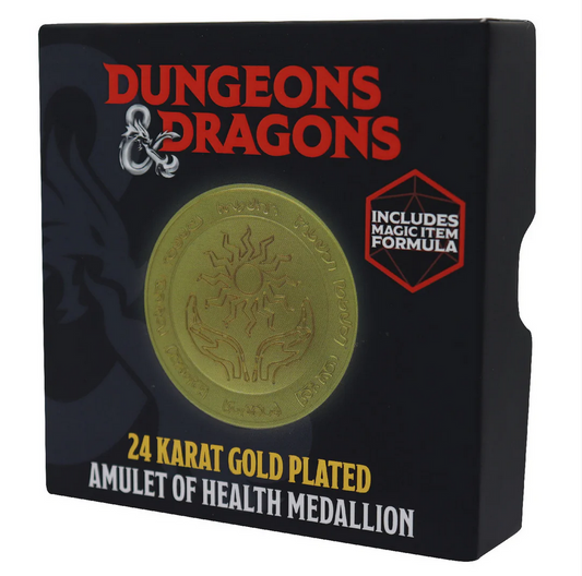 SALE: Dungeons & Dragons 24k Gold Plated Amulet of Health Medallion