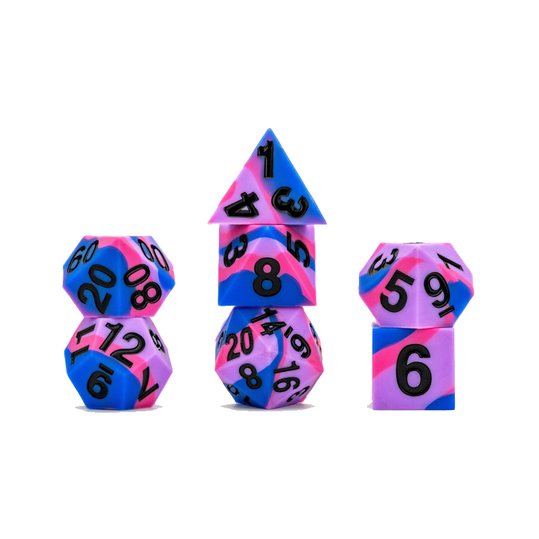 Gaymers Pride: FanRoll Poly RPG Dice Set - Bisexual