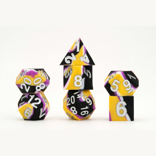 Gaymers Pride: FanRoll Poly RPG Dice Set - Nonbinary