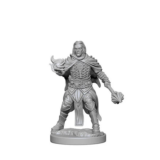 Human Male Cleric: Pathfinder Deep Cuts Unpainted Miniatures (W1)