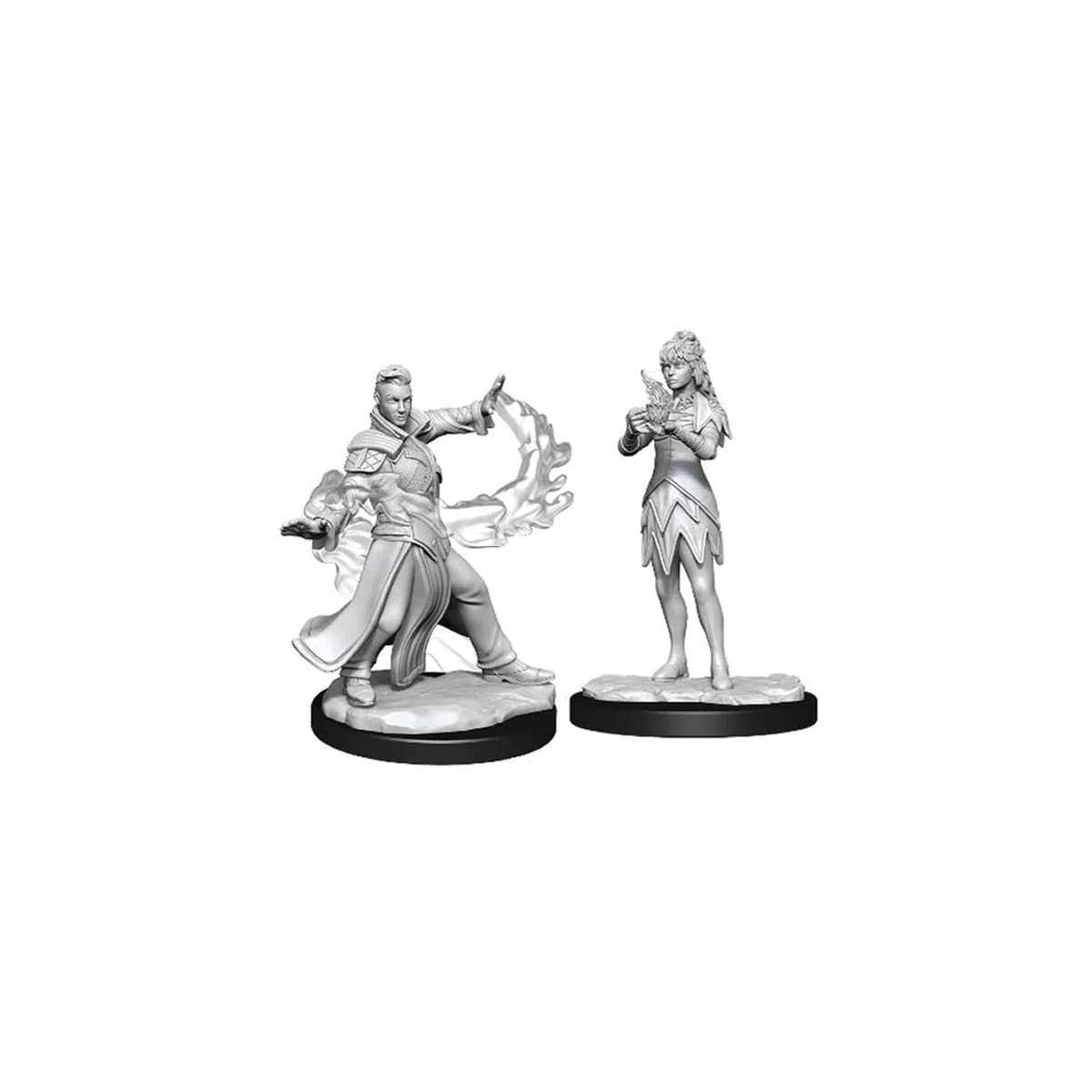 Magic the Gathering Unpainted Miniatures: Killian & Dina (Druid, Wizard)