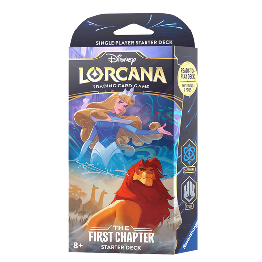 Disney Lorcana Trading Card Game - Starter Deck: Saphire & Steel