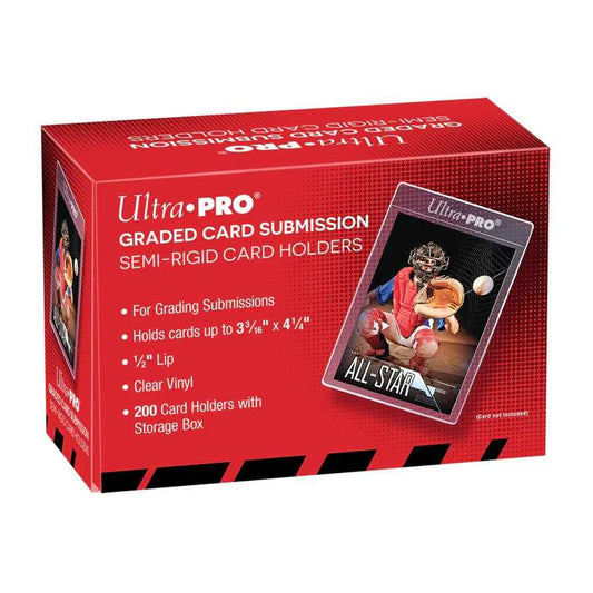 Ultra Pro Graded Card Submission Semi-Rigid Card Holder 1/2inch Lip Tall Sleeves (200ct)