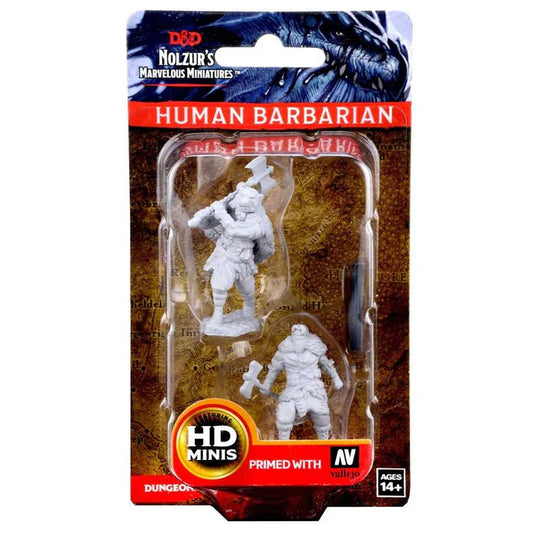 Human Male Barbarian: D&D Nolzur's Marvelous Unpainted Miniatures (W1)