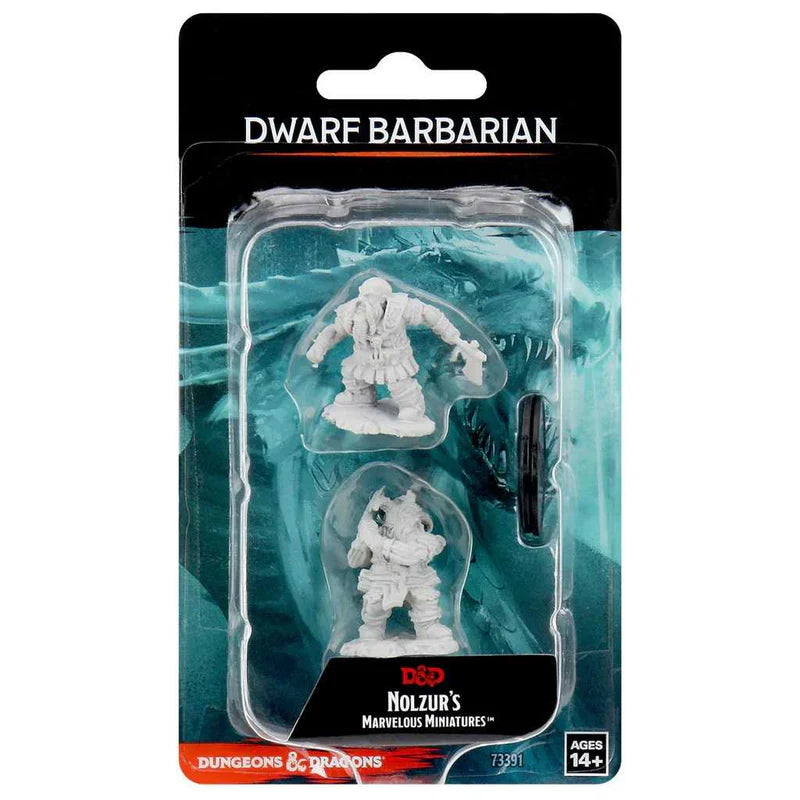 Male Dwarf Barbarian: D&D Nolzur's Marvelous Unpainted Miniatures (W4)