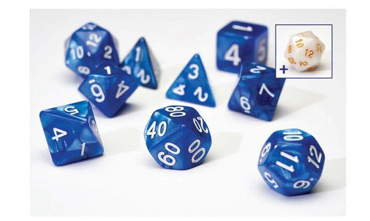 Pearl Blue Acrylic Poly Dice Set