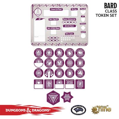 Bard Token Set (Player Board & 23 tokens)