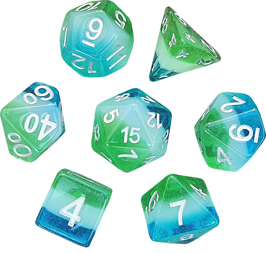 Blue Hawaiian Poly Dice Set
