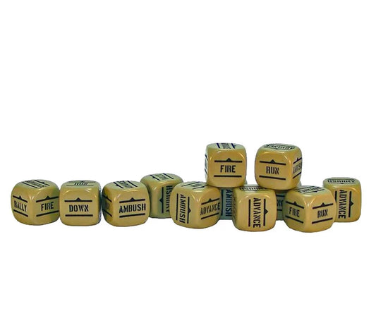 Bolt Action Orders Dice - Sand (12)