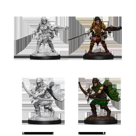 Female Half-Elf Ranger: Pathfinder Battles Deep Cuts Unpainted Miniatures (W7)