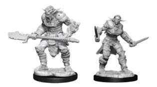 D&D Nolzur’s Marvelous Miniatures: Bugbear Barbarian Male & Bugbear Rogue Female