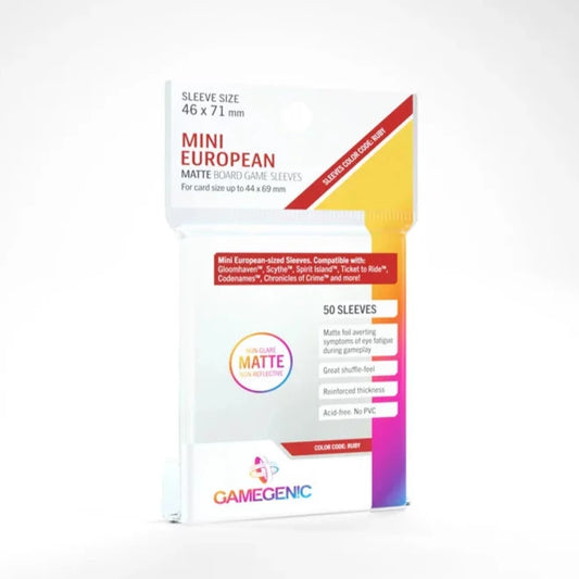 Gamegenic MATTE Mini European- Sized Boardgame Sleeves 46 x 71 mm (50 ct.)