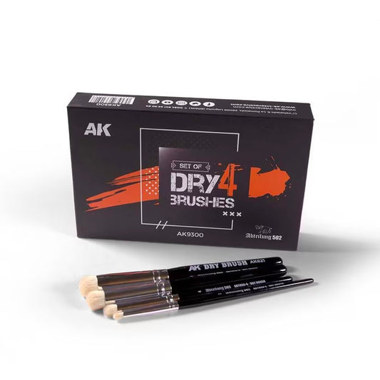 AK Brushes: Dry 4 Brushes Set
