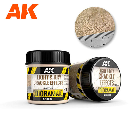 AK Interactive:  Light & Dry Crackle Effects 100ml