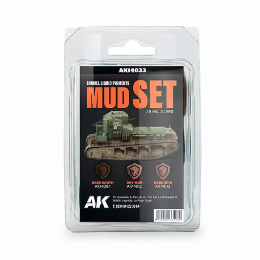 AK Interactive Mud Set - Liquid Pigment