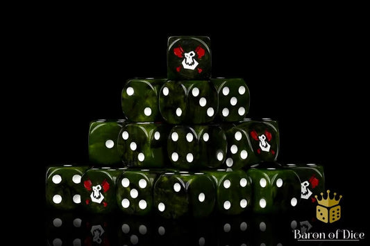Bloody Orc Dice Set (Round) - Baron of Dice
