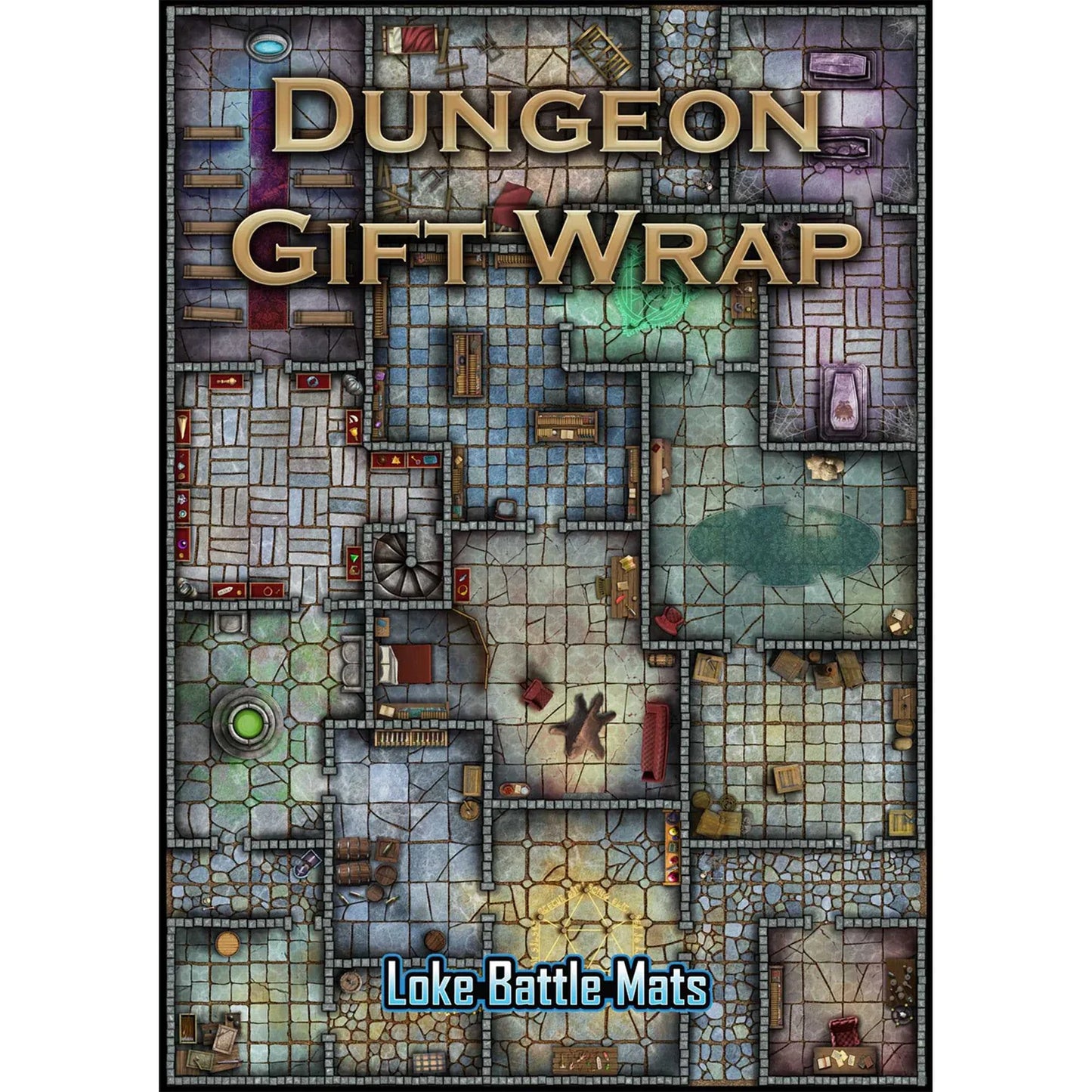 Dungeon Gift Wrap (Pack of 6 Sheets with Tags)