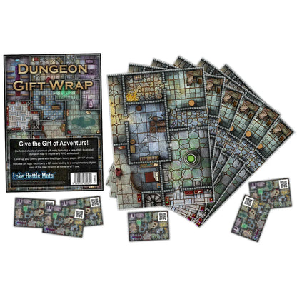 Dungeon Gift Wrap (Pack of 6 Sheets with Tags)