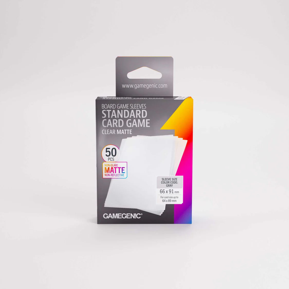 Gamegenic Board Game Sleeves: Standard Card Game Clear Matte (100 ct.)