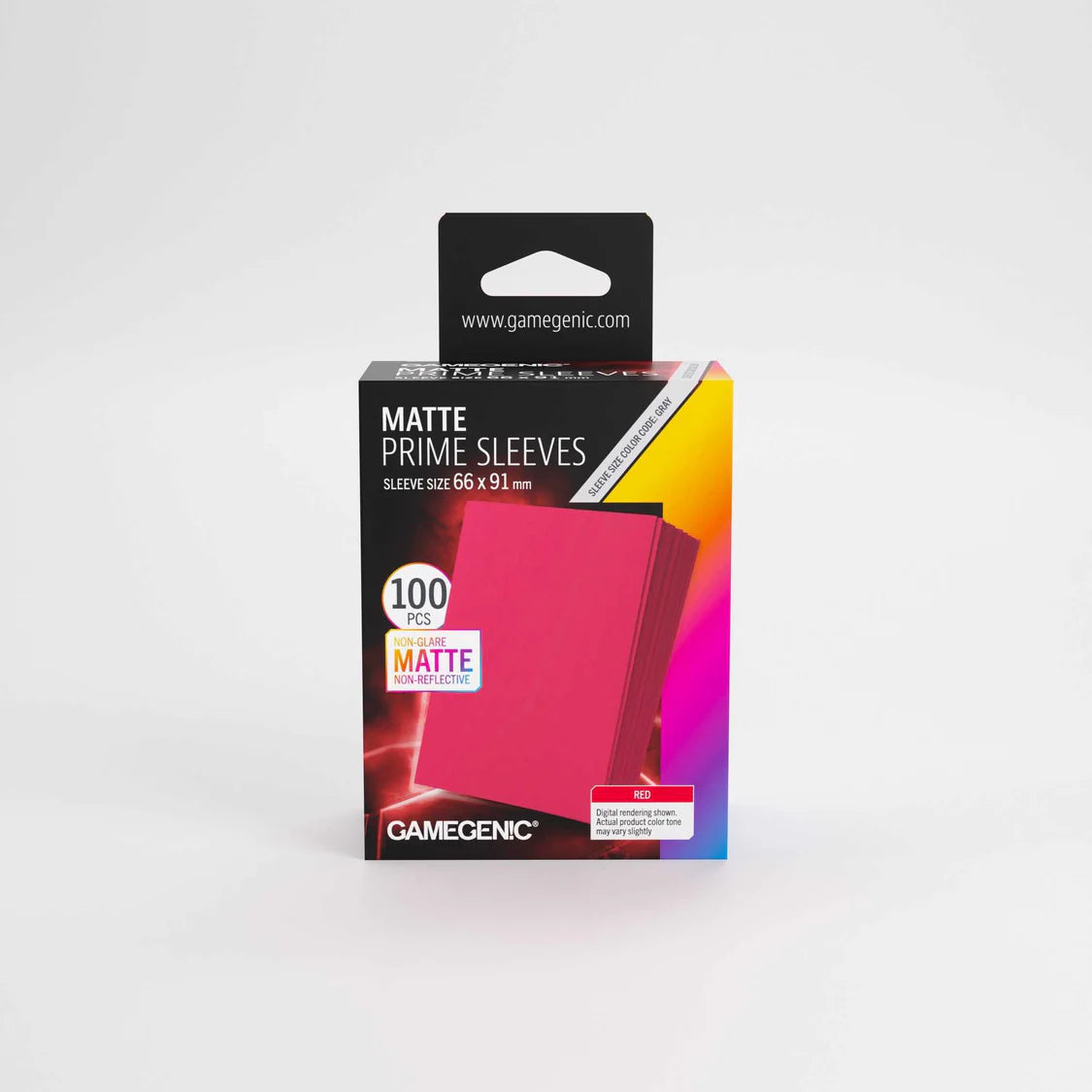 Gamegenic Matte Prime Sleeves Red 66x91 (100 ct.)