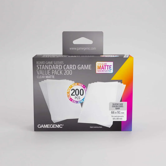 Gamegenic Matte Sleeves Standard Card Game-Size Value Pack (200)