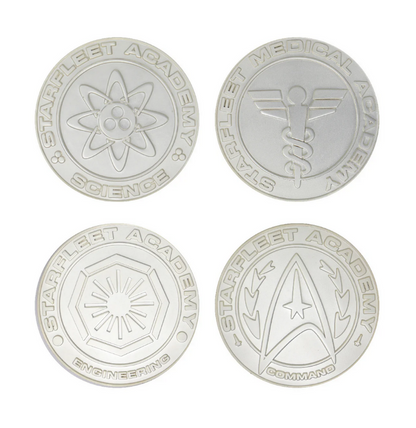 Star Trek Limited Edition .999 Silver Plated Starfleet Divisions Medallion Collection