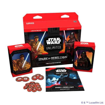 Star Wars: Unlimited Spark of Rebellion Two-Player Starter (Luke Vs Vader)