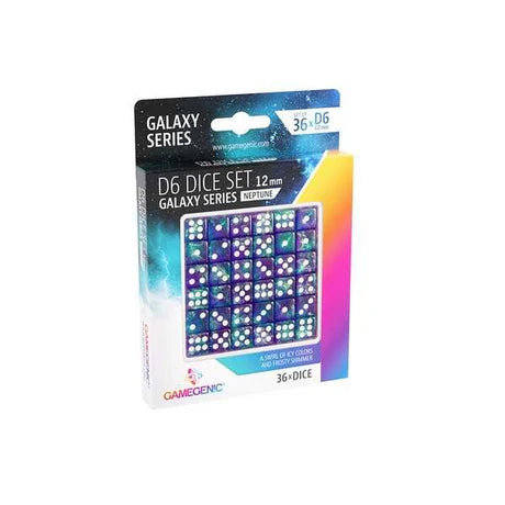 Gamegenic Galaxy Series - Neptune - D6 Dice Set 12 mm (36 pcs) Blue/Purple