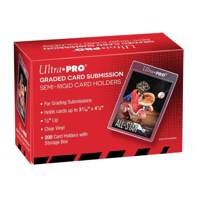 Ultra Pro Graded Card Submission Semi-Rigid Card Holder 1/2inch Lip Tall Sleeves (200ct)