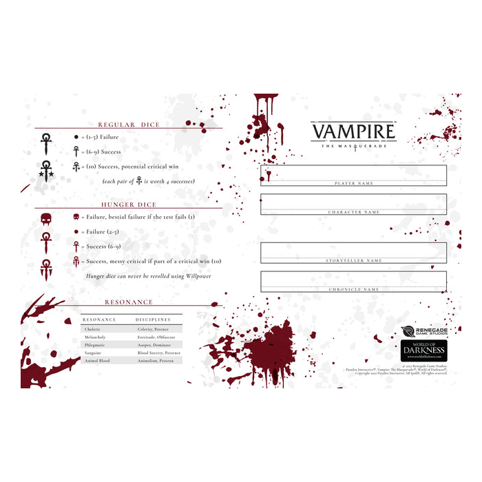 Vampire: The Masquerade 5th Edition RPG: Character Journal