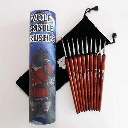 Wolf Bristle Brush Set (10 brushes)