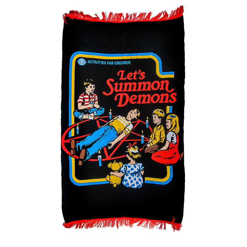 Steven Rhodes: Let's Summon Demons Knitted Blanket