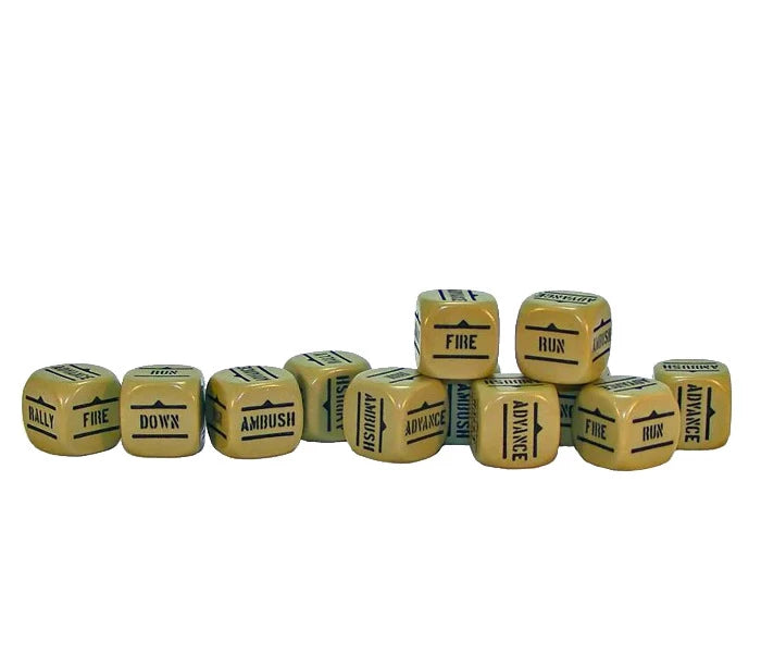 Bolt Action Orders Dice - Sand (12)