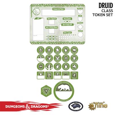 Druid Token Set (Player Board & 23 tokens)