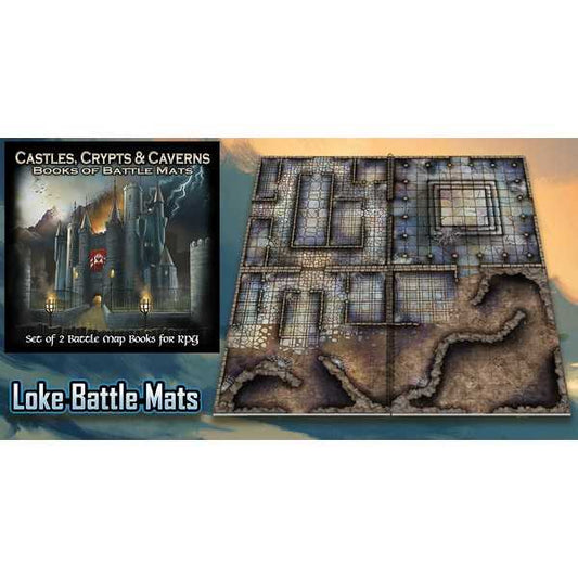 Castles, Crypts and Caverns: Set of 2 Battle Map Books