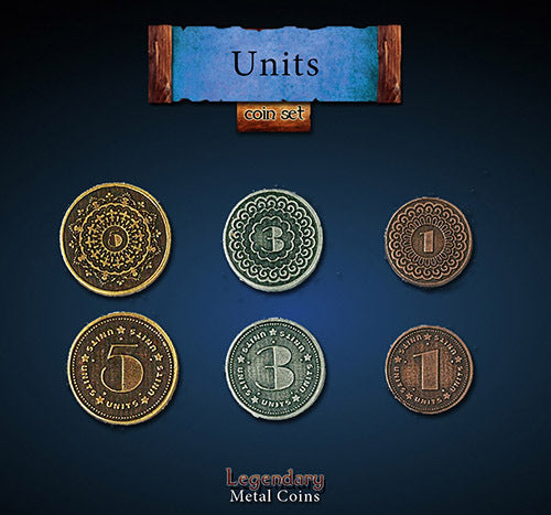 Legendary Metal Coins - Units 1 / 3 / 5