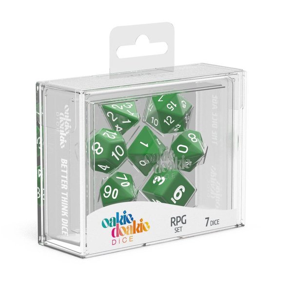 Oakie Doakie Dice RPG Set Solid - Green