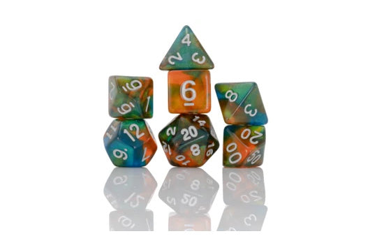 Persimmon Punch Polyhedral RPG Dice Set