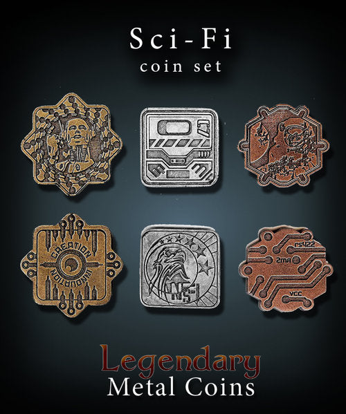 Sci Fi Coin Set Legendary Metal Coins