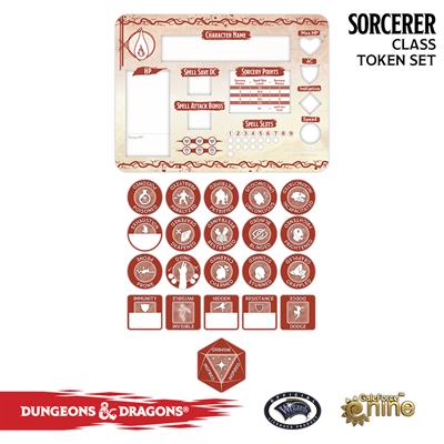 Sorcerer Token Set (Player Board & 22 tokens)