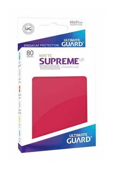Ultimate Guard Supreme UX Sleeves Standard Size Matte Red (80)