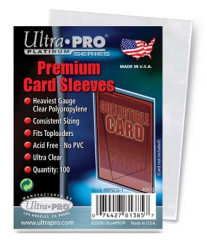 Ultra Pro Premium Card Sleeves 100ct: 2-1/2" x 3-1/2"