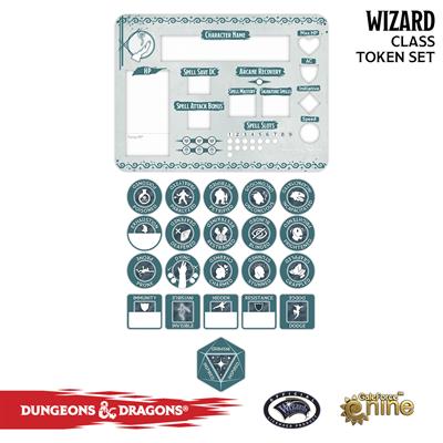 Wizard Token Set (Player Board & 22 tokens)