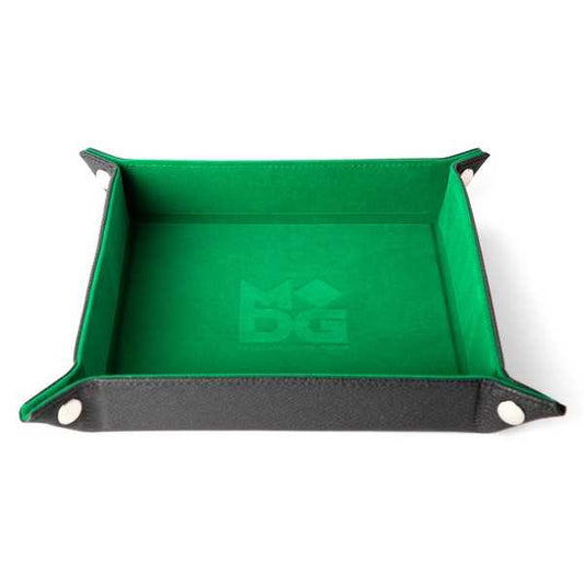 Fold Up Velvet Dice Tray: Green